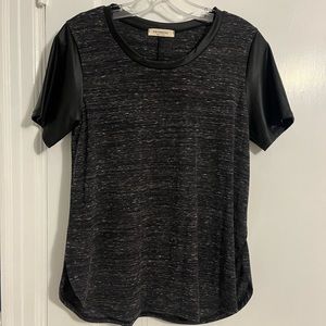 Pleather Detailed Top